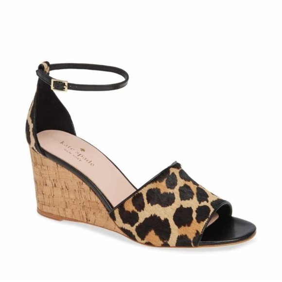 kate spade Shoes - Kate Spade Black Tan Lonnie Wedge Sandals